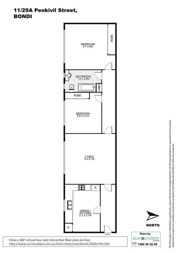 Floorplan of Homely unit listing, 11/29A Penkivil Street, Bondi NSW 2026