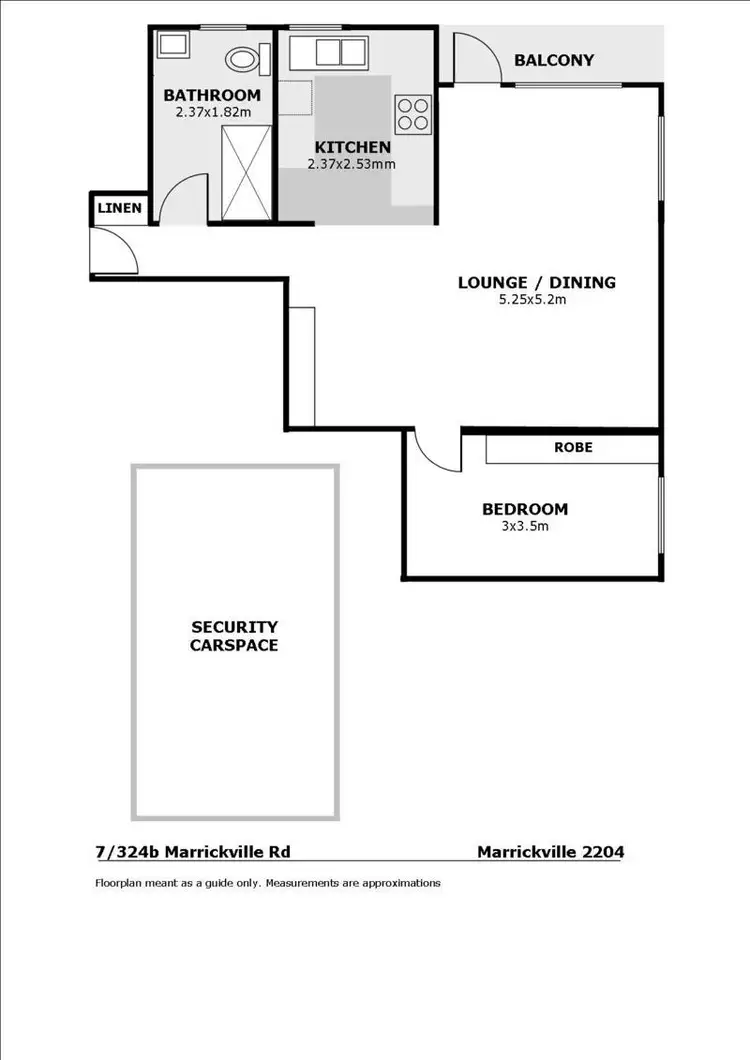 Floorplan of Homely unit listing, 7/324B Marrickville Road, Marrickville NSW 2204