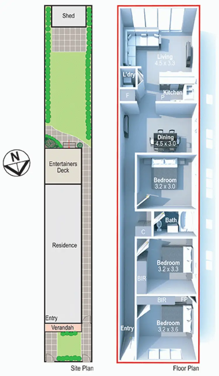 Floorplan of Homely semi-detached listing, 61 Pigott Street, Dulwich Hill NSW 2203
