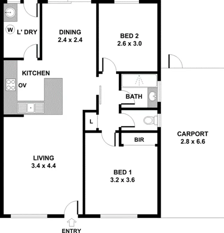 Floorplan of Homely villa listing, 4/13 Clearview Avenue, Yokine WA 6060