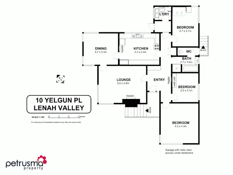 Floorplan of Homely house listing, 10 Yelgun Place, Lenah Valley TAS 7008