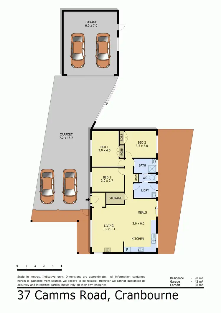 Floorplan of Homely house listing, 37 CAMMS ROAD, Cranbourne VIC 3977
