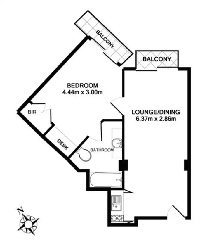 Floorplan of Homely apartment listing, 304/33 Bayswater Road, Potts Point NSW 2011