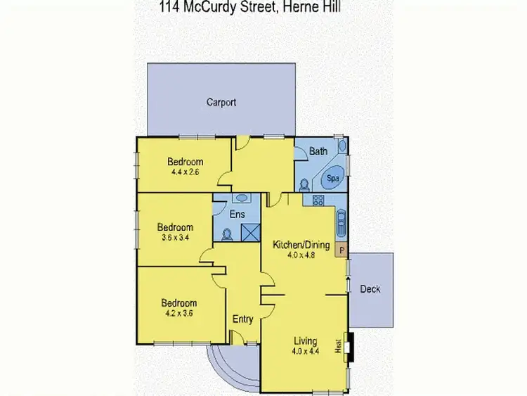Floorplan of Homely house listing, 114 McCurdy Road, Herne Hill VIC 3218
