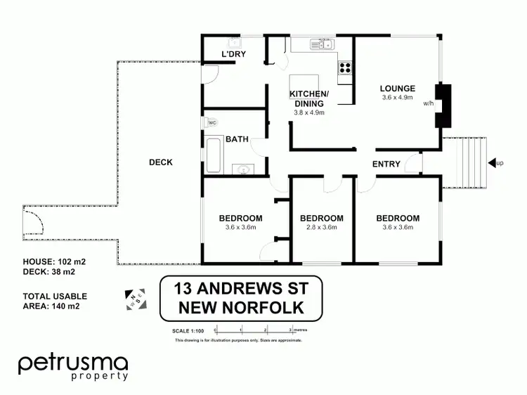 Floorplan of Homely house listing, 13 Andrews Street, New Norfolk TAS 7140