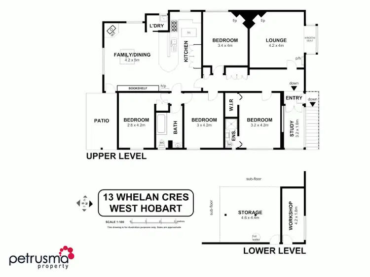 Floorplan of Homely house listing, 13 Whelan Crescent, West Hobart TAS 7000