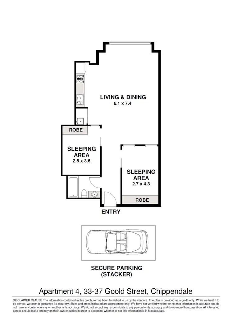 Floorplan of Homely apartment listing, 4/33-47 Goold Street, Chippendale NSW 2008