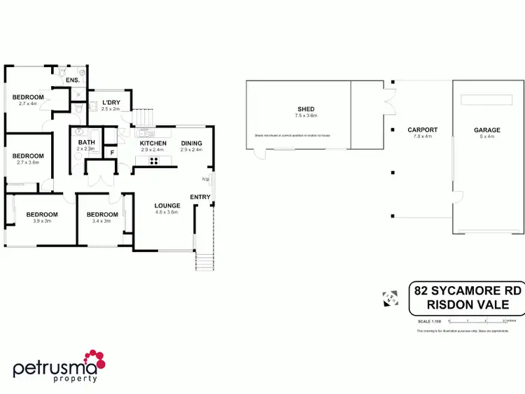 Floorplan of Homely house listing, 82 Sycamore Road, Risdon Vale TAS 7016