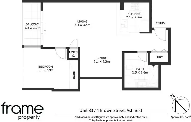 Floorplan of Homely apartment listing, 83/1 Brown Street, Ashfield NSW 2131