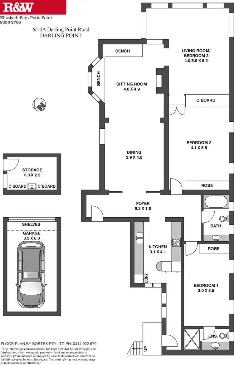 Floorplan of Homely apartment listing, 6/14A Darling Point Road, Darling Point NSW 2027