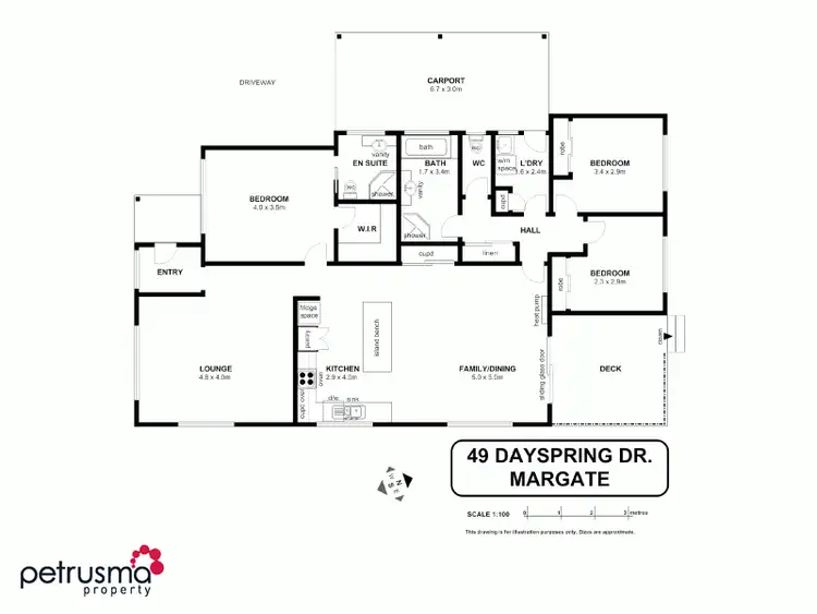 Floorplan of Homely house listing, 49 Dayspring Drive, Margate TAS 7054