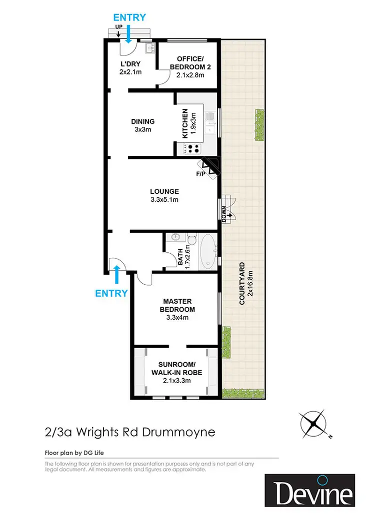Floorplan of Homely apartment listing, 2/3A Wrights Road, Drummoyne NSW 2047