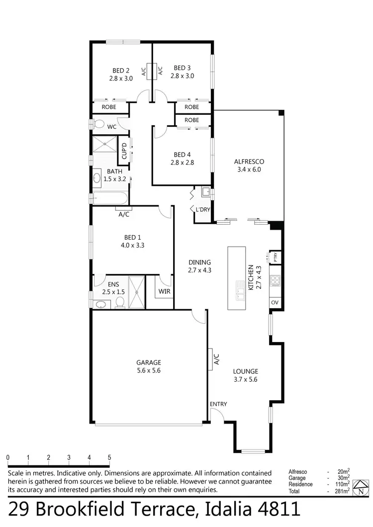 Floorplan of Homely house listing, 29 Brookfield Terrace, Idalia QLD 4811