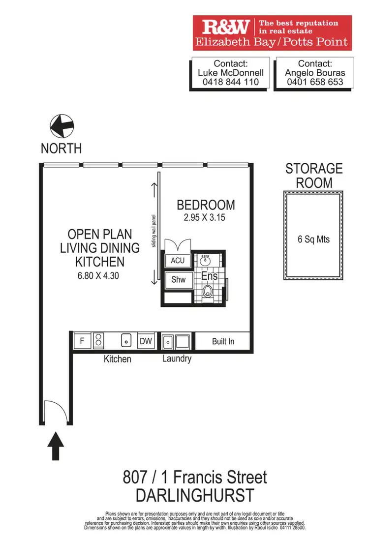 Floorplan of Homely apartment listing, 807/1 Francis Street, Darlinghurst NSW 2010