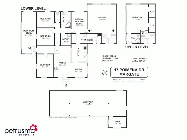 Floorplan of Homely house listing, 17 Poimena Drive, Margate TAS 7054