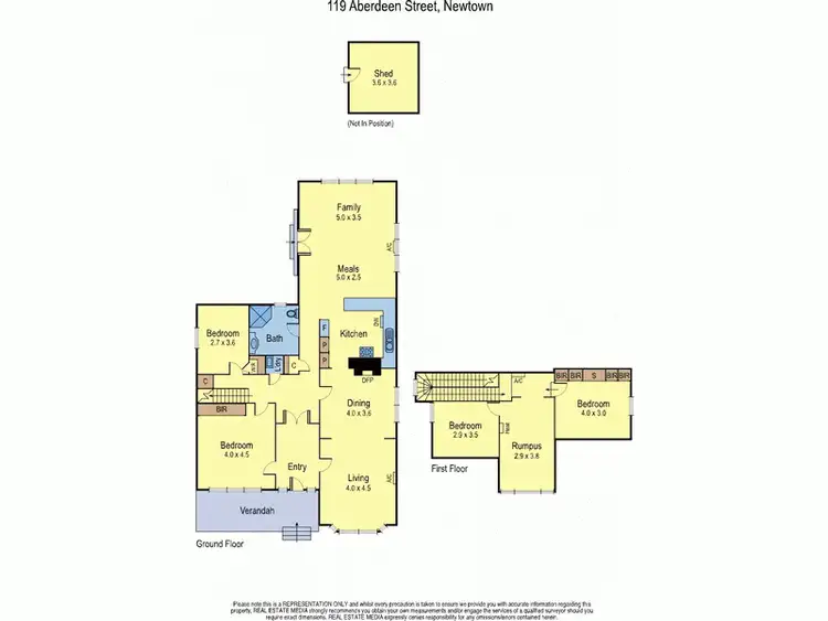 Floorplan of Homely house listing, 119 Aberdeen Street, Newtown VIC 3220