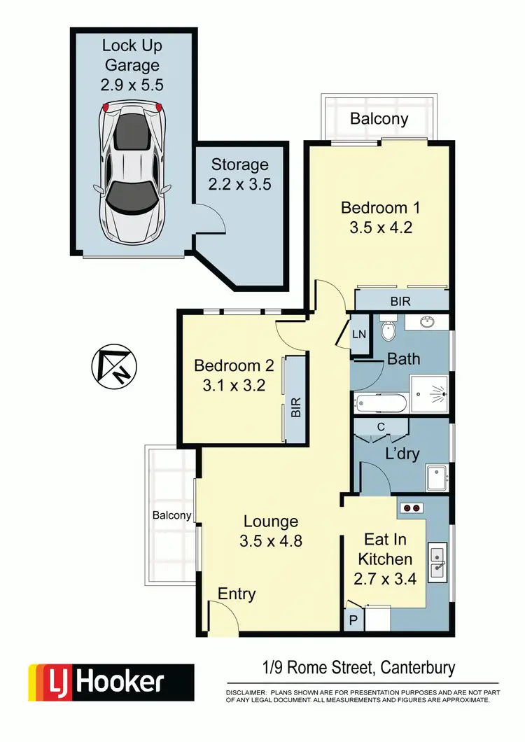 Floorplan of Homely apartment listing, 1/9 Rome Street, Canterbury NSW 2193