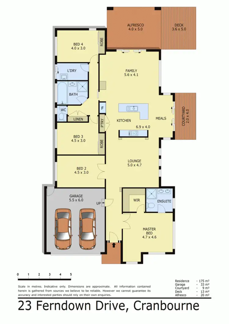 Floorplan of Homely house listing, 23 FERNDOWN DRIVE, Cranbourne VIC 3977