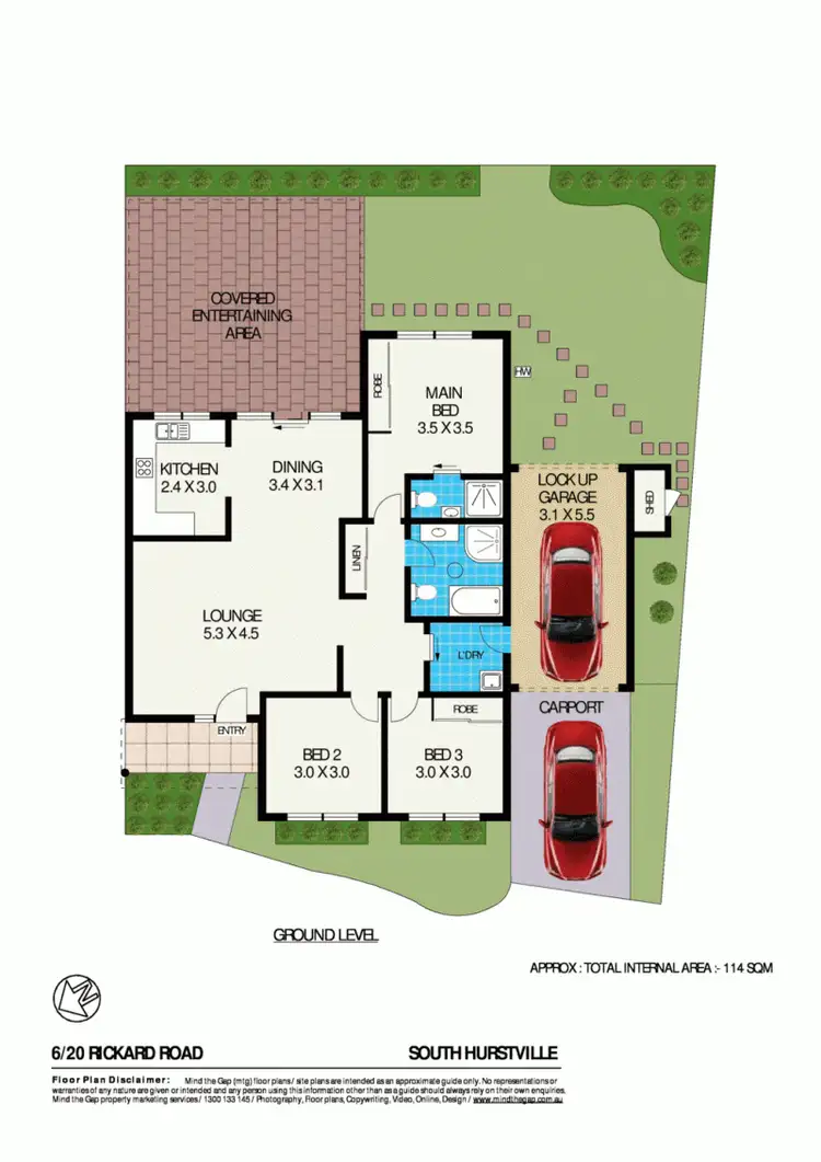 Floorplan of Homely house listing, 6/20 Rickard Rd, South Hurstville NSW 2221