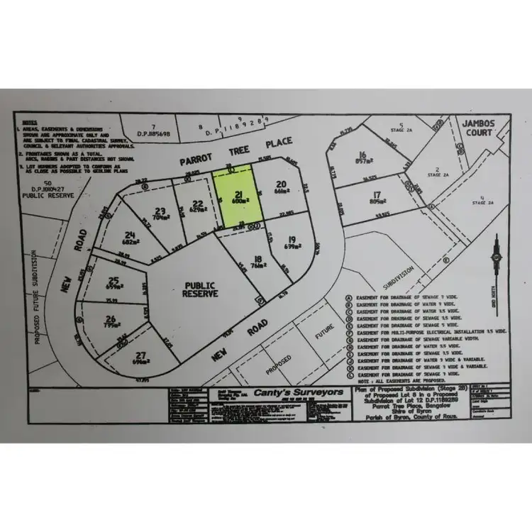 Floorplan of Homely land listing, 21, LOT 21 Parrot Tree Place, Bangalow NSW 2479