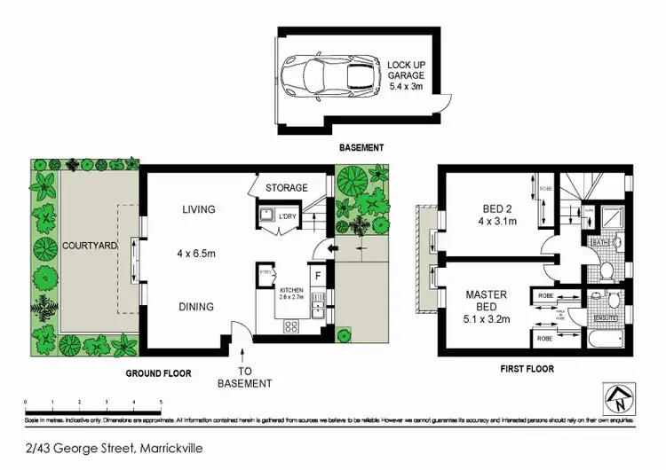 Floorplan of Homely apartment listing, 2/43 George Street, Marrickville NSW 2204