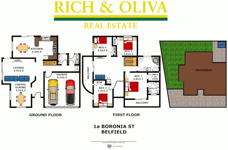 Floorplan of Homely semi-detached listing, 1A Boronia Street, Belfield NSW 2191