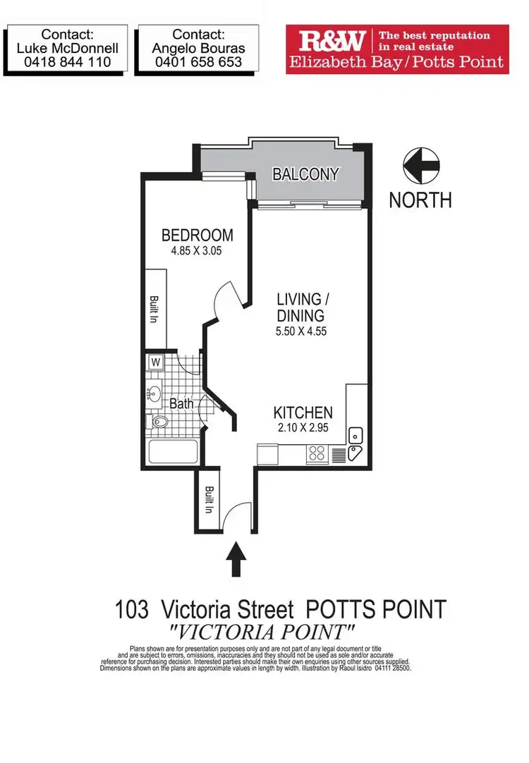 Floorplan of Homely apartment listing, 14/103 Victoria Street, Potts Point NSW 2011