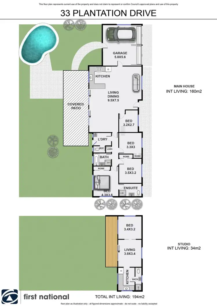 Floorplan of Homely house listing, 33 Plantation Drive, Ewingsdale NSW 2481