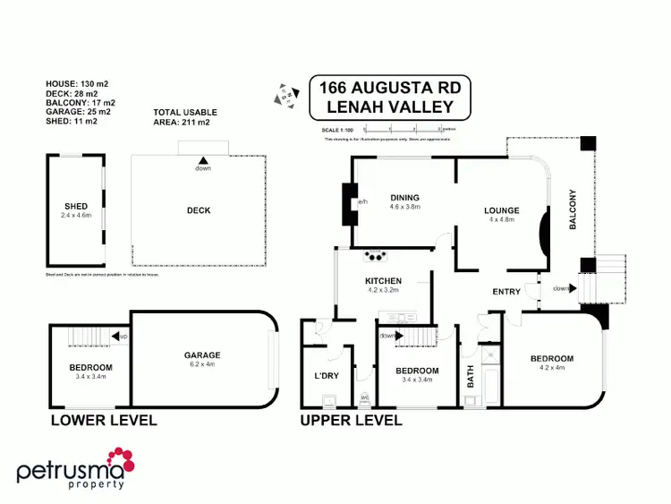 Floorplan of Homely house listing, 166 Augusta Road, Lenah Valley TAS 7008