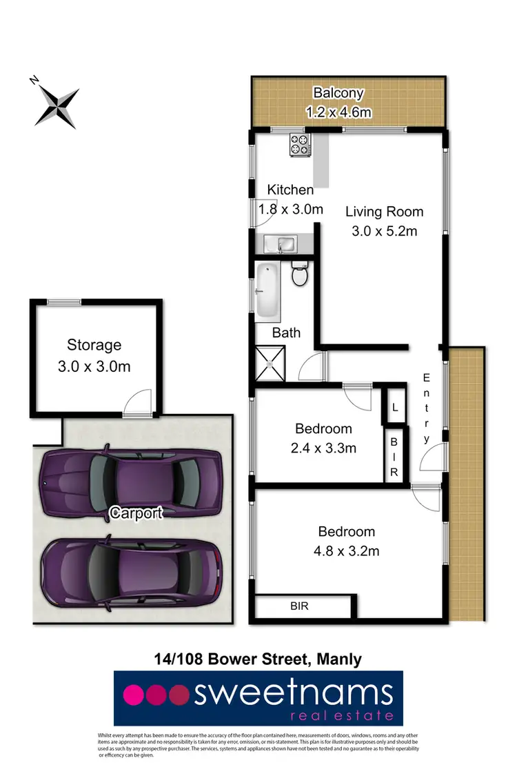 Floorplan of Homely unit listing, 14/108 Bower Street, Manly NSW 2095