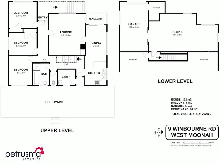 Floorplan of Homely house listing, 9 Winbourne Road, West Moonah TAS 7009
