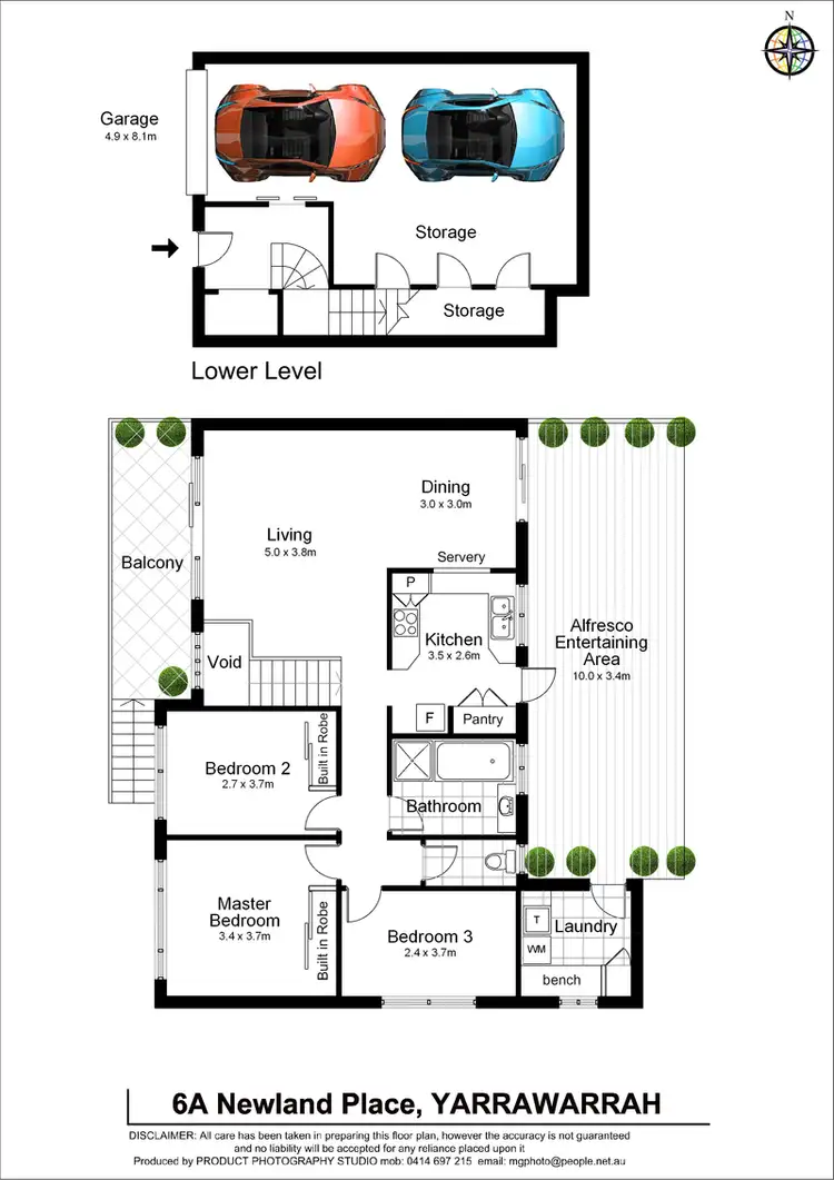 Floorplan of Homely house listing, 6A Newland Place, Yarrawarrah NSW 2233