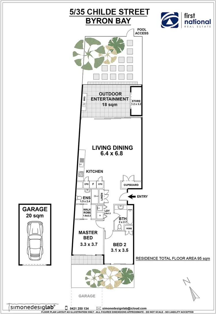 Floorplan of Homely unit listing, 5/35 Childe Street, Byron Bay NSW 2481