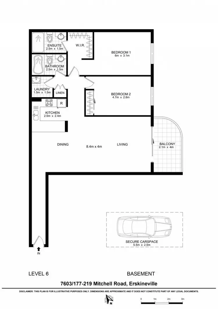 Floorplan of Homely apartment listing, 7603/177-219 Mitchell Road, Erskineville NSW 2043