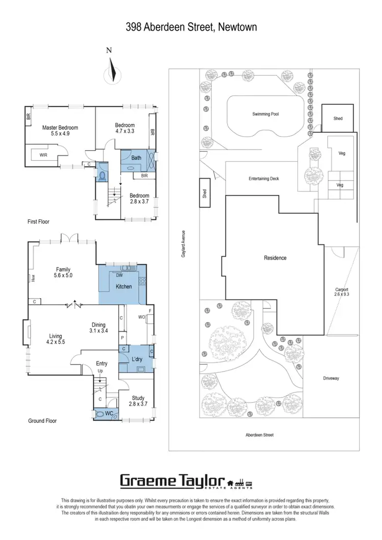 Floorplan of Homely house listing, 398 Aberdeen Street, Newtown VIC 3220