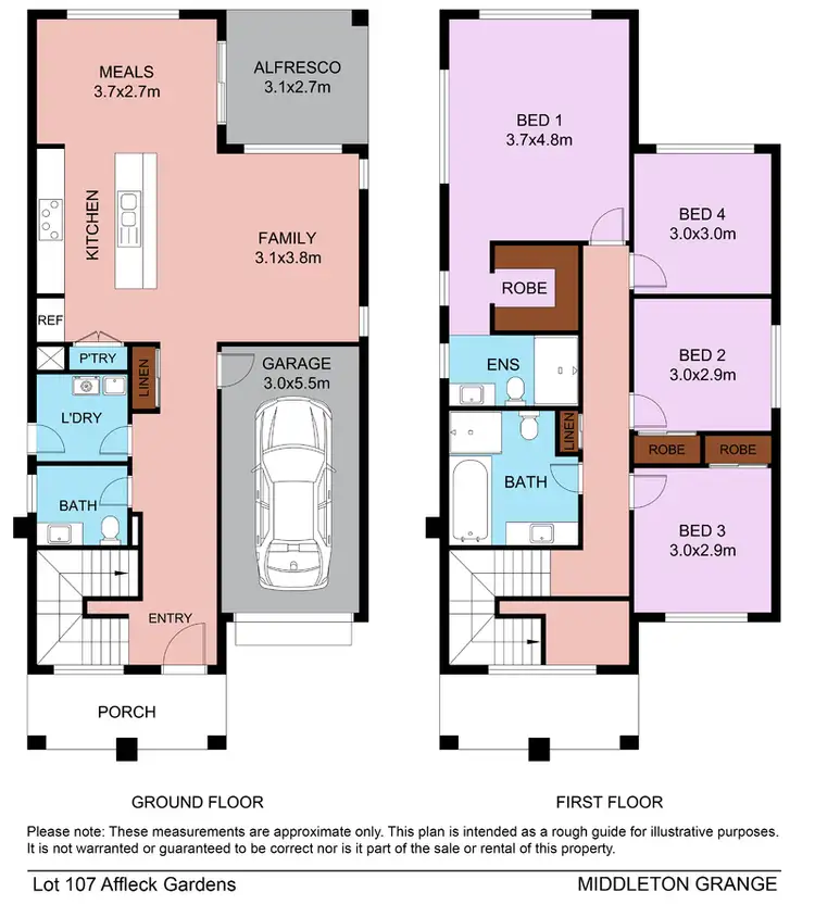 Floorplan of Homely house listing, Lot 107 Affleck Gardens, Middleton Grange NSW 2171