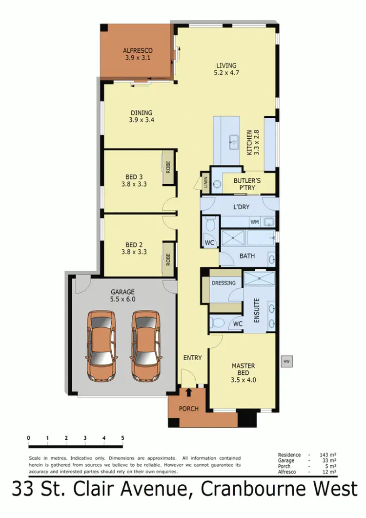 Floorplan of Homely house listing, 33 ST CLAIR AVENUE, Cranbourne West VIC 3977