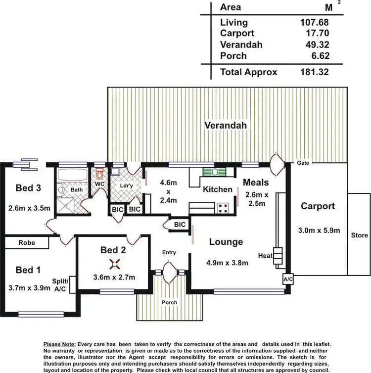Floorplan of Homely house listing, 1 Anson Avenue, Highbury SA 5089