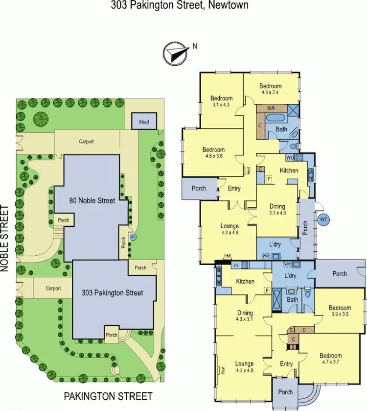 Floorplan of Homely house listing, 303 Pakington St & 80 Noble Street, Newtown VIC 3220