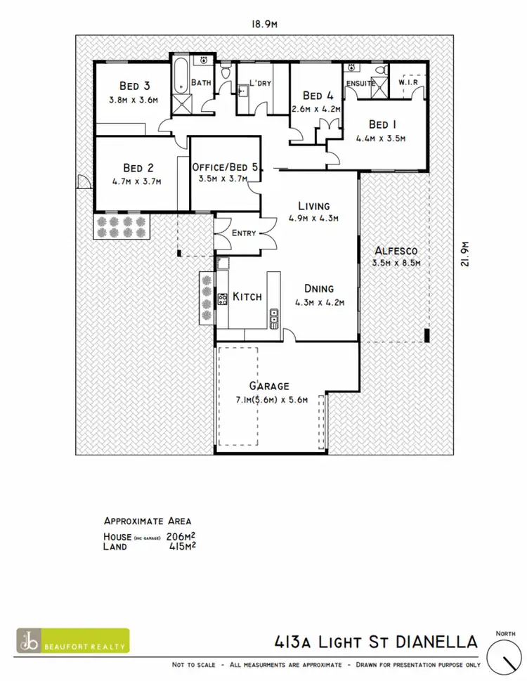 Floorplan of Homely house listing, 413A Light Street, Dianella WA 6059