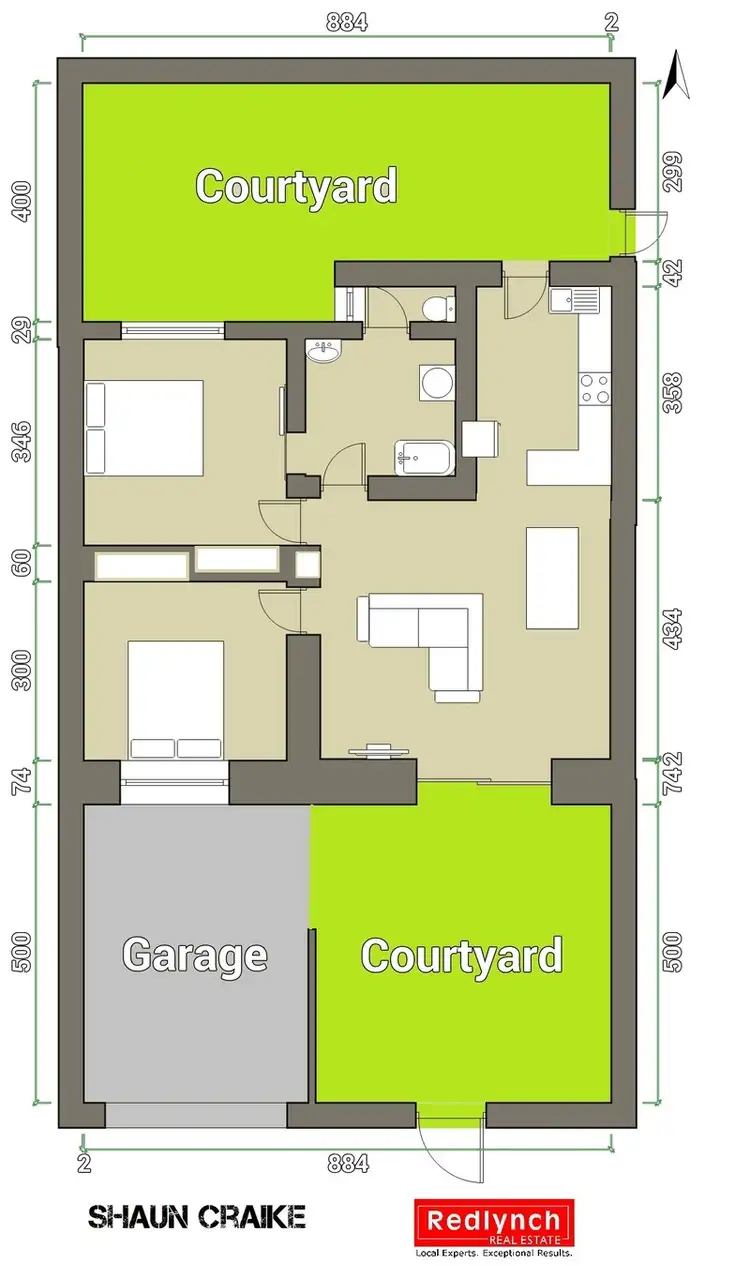Floorplan of Homely unit listing, 2/60 Swallow Street, Mooroobool QLD 4870