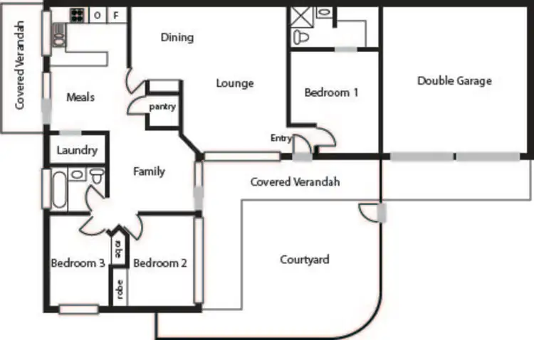Floorplan of Homely townhouse listing, 53/21 Biddlecombe Street, Pearce ACT 2607