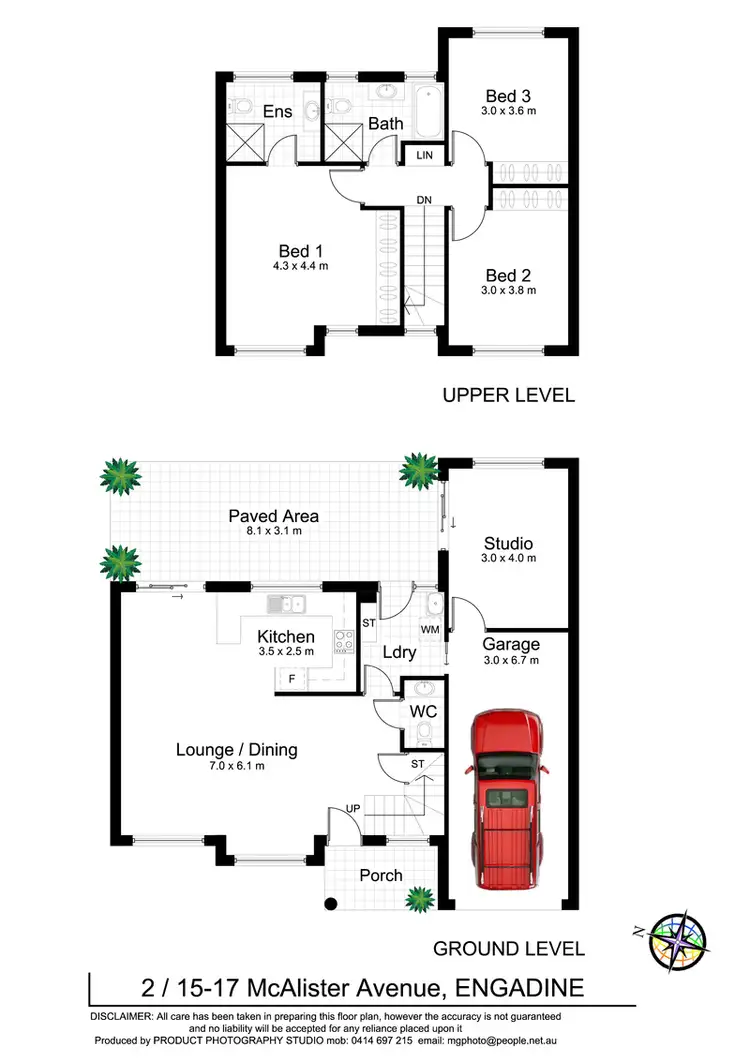 Floorplan of Homely townhouse listing, 2/15-17 McAlister Avenue, Engadine NSW 2233