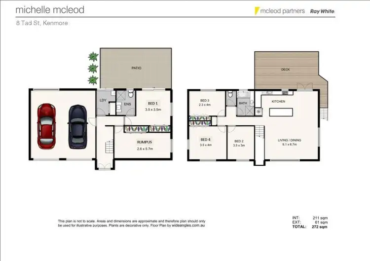 Floorplan of Homely house listing, 8 Tad Street, Kenmore QLD 4069