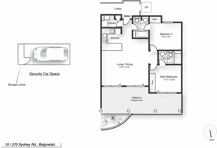 Floorplan of Homely apartment listing, 15/370 Sydney Road, Balgowlah NSW 2093