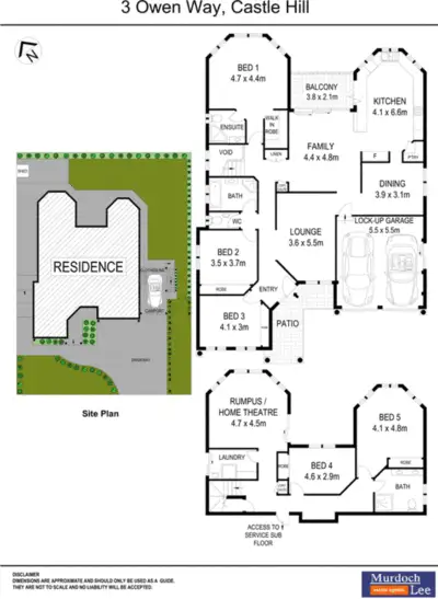 Floorplan of Homely house listing, 3 Owen Way, Castle Hill NSW 2154