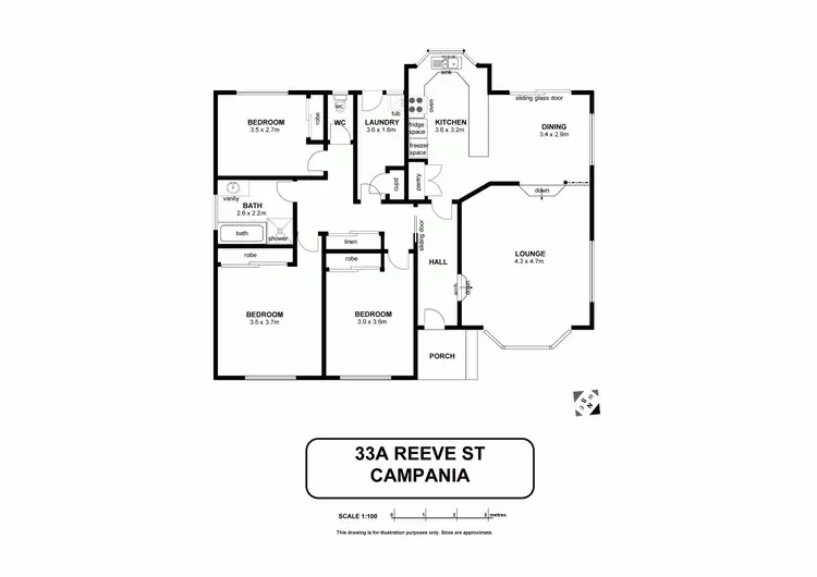 Floorplan of Homely house listing, 33A Reeve Street, Campania TAS 7026