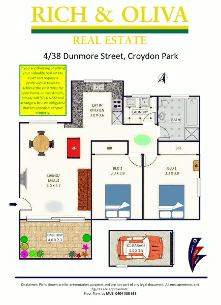 Floorplan of Homely apartment listing, 4/38 Dunmore Street, Croydon Park NSW 2133