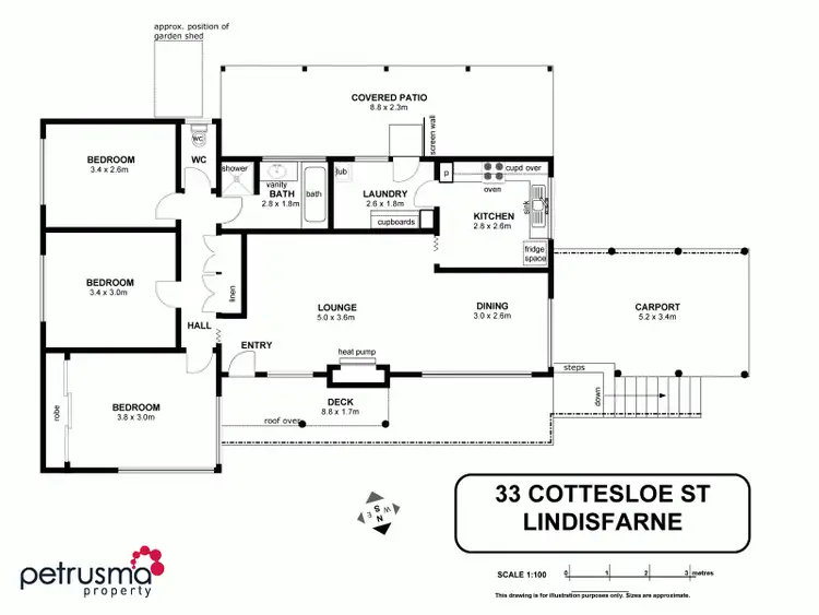 Floorplan of Homely house listing, 33 Cottesloe Street, Lindisfarne TAS 7015