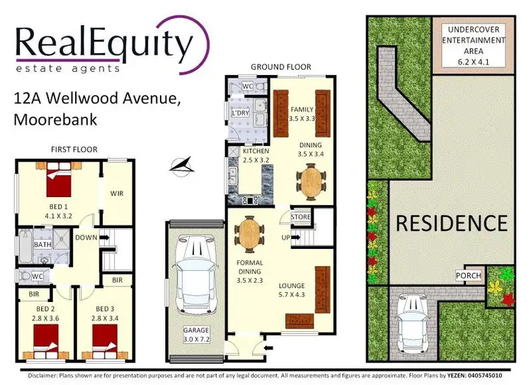 Floorplan of Homely semi-detached listing, 12a Wellwood Avenue, Moorebank NSW 2170
